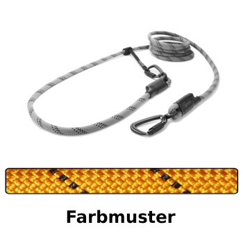 EASYLONG Hundeleine TWIST - L - 4m - orange mit schwarzer Linie
